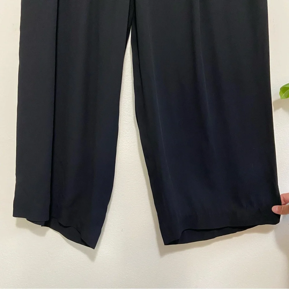 Vince Wide Leg High Rise Relaxed Fit Lightweight Black Pants